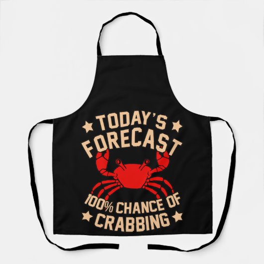 Krabben Meeresfrüchte Krabbiner Hummersee Schürze (Vorderseite)