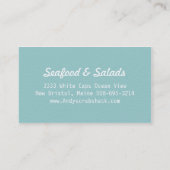 Krabben-Meeresfrüchte-Visitenkarte Visitenkarte (Rückseite)