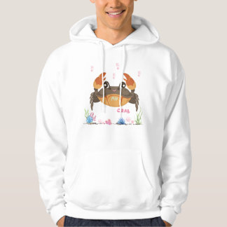 Krabben mit subtilen Blasen und Unterwasserflora Hoodie