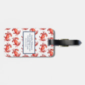 Krabben-Muster-kundenspezifischer Monogramm-Strand Gepäckanhänger (Rückseite horizontal)