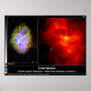 Krabben-Nebelfleck Hubble Teleskop Poster