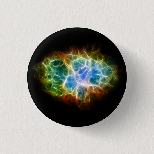 Krabben-Nebelfleck-Stern-Raum-Wolke Button (Vorderseite)