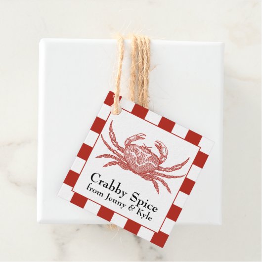 Krabben oder Meeresfrüchte Geschenkanhänger (Beispiel)