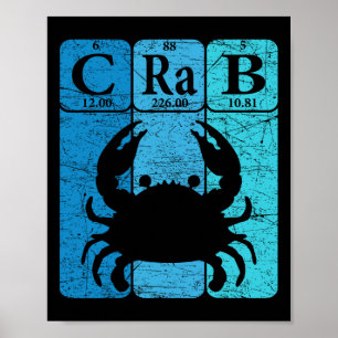Krabben Periodensystems Elemente Meeresfrüchte Kra Poster