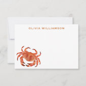 Krabben Personalisiert Mitteilungskarte (Vorderseite)