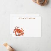 Krabben Personalisiert Mitteilungskarte (Vorderseite/Rückseite Beispiel)