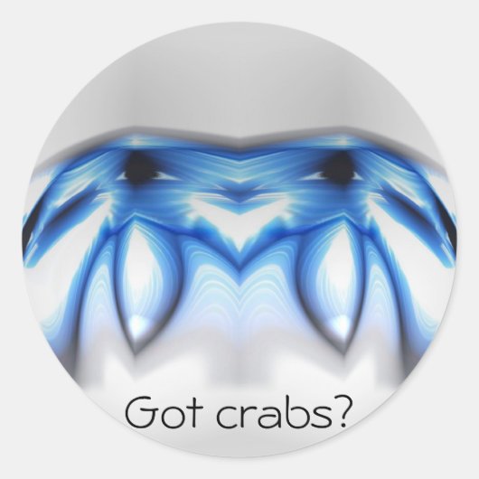 Krabben Runder Aufkleber (Vorderseite)