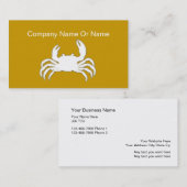 Krabben-Silhouette-Geschäfts-Karten Visitenkarte (Vorne/Hinten)