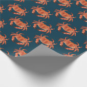 Krabben Strand Muster Geschenkpapier (Ecke)