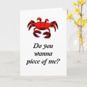 Krabben-Stück von mir Gruß-Karte Karte (Gelbe Blume)