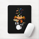 Krabben-Träume des Spielens der Trommeln im Mousepad (Mit Mouse)