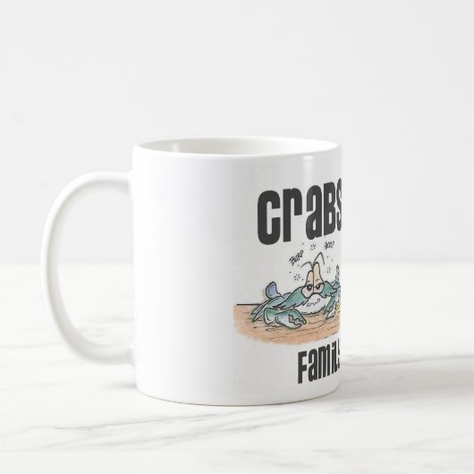 Krabben und Bier-Tasse Kaffeetasse (Links)