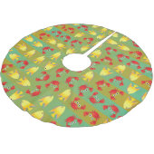 Krabben und Fische Polyester Weihnachtsbaumdecke (Schrägansicht)