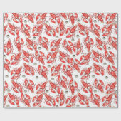 Krabben und Hummer. Meeresfrüchte. Geschenkpapier (Flach)