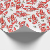 Krabben und Hummer. Meeresfrüchte. Geschenkpapier (Ecke)