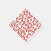 Krabben und Hummer. Meeresfrüchte. Papier Serviette (Ecke)