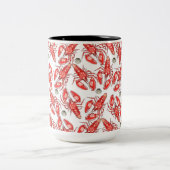 Krabben und Hummer. Meeresfrüchte. Zweifarbige Tasse (Mittel)