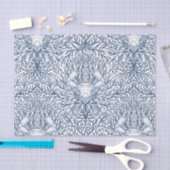 Krabben und Meeresalgen in Weiß und Marine Seidenpapier (Handwerk)