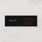 Krabben-und Meeresfrüchte-Restaurants Mini Visitenkarte (Rückseite)