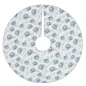 Krabben-Weihnachtslichter am Meer Polyester Weihnachtsbaumdecke (Vorderseite)