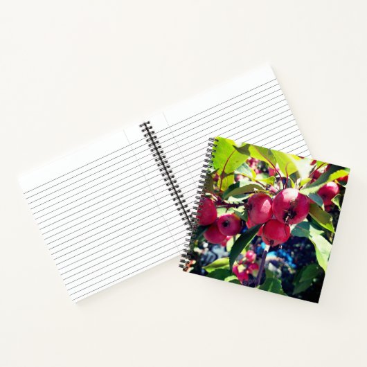 Krabbenäpfel auf einem Baum Notizblock (Innenseite)