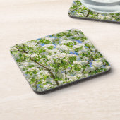 Krabbenapfelblüte Getränkeuntersetzer (Linke Seite)