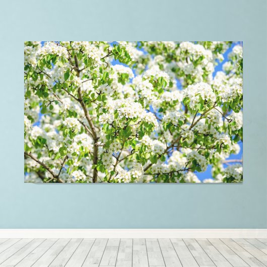 Krabbenapfelblüte Leinwanddruck (Insitu (Holzboden))