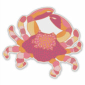 Krabbenaufkleber mit Stammesmarkierung Aufkleber (Vorderseite)