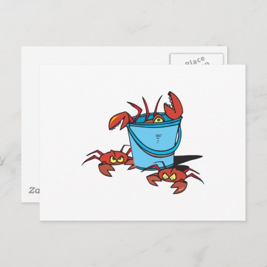 Krabbeneimer Postkarte (Vorne/Hinten)