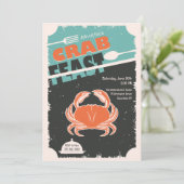 Krabbenfest Einladung (Stehend Vorderseite)