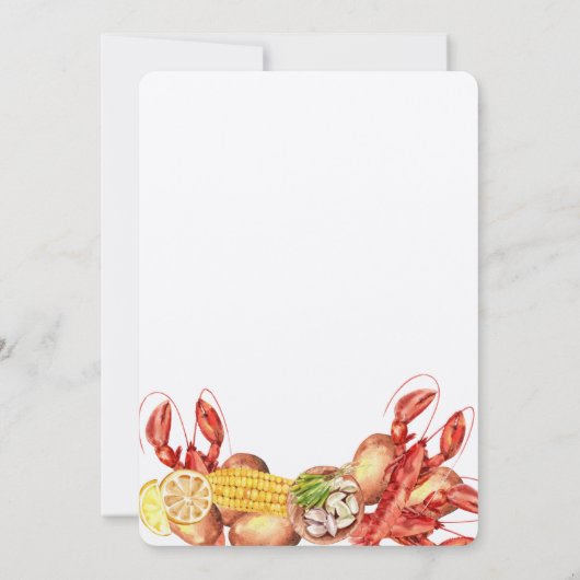 Krabbenfisch-Boot-Partei Einladung (Rückseite)