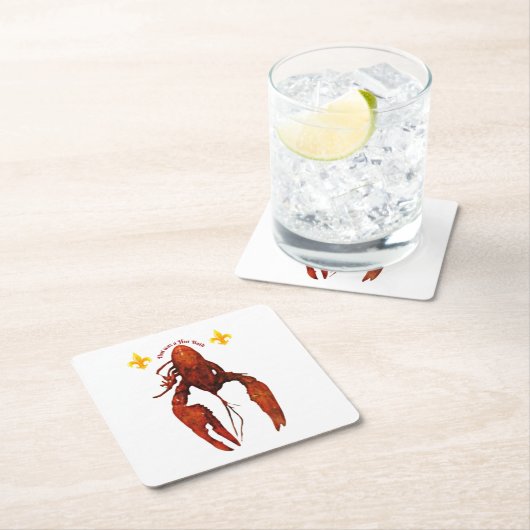 Krabbenfisch-Untersetzer Rechteckiger Pappuntersetzer (Vor Ort)