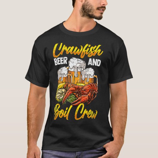 Krabbenfische mit Bier- und Boil-Crew Crayfish Dad T-Shirt (Vorderseite)