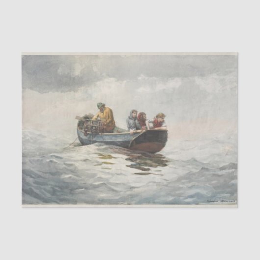 Krabbenfischerei (von Winslow Homer) Seidenpapier (Vorderseite)