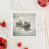Krabbenfischerei (von Winslow Homer) Serviette (Beispiel)