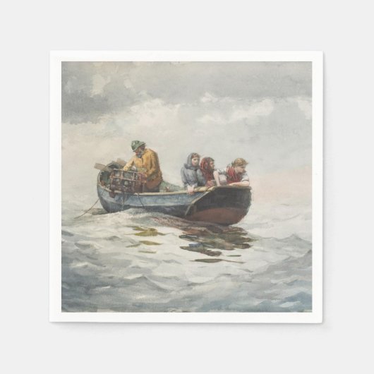 Krabbenfischerei (von Winslow Homer) Serviette (Vorderseite)