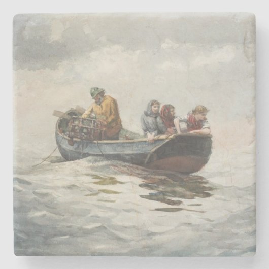 Krabbenfischerei (von Winslow Homer) Steinuntersetzer (Vorderseite)