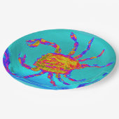 Krabbengewächse Meeresfrüchte Pappteller (Schrägansicht)