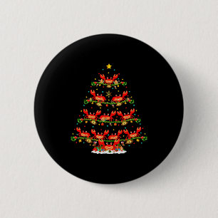 Krabbenliebhaber Weihnachtsbeleuchtung Weihnachtsm Button