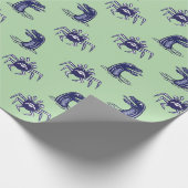 Krabbenmonster und Wasserdrachenmuster Geschenkpapier (Ecke)