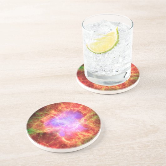 Krabbennebel Superdense Neutron Star Getränkeuntersetzer (Seite)