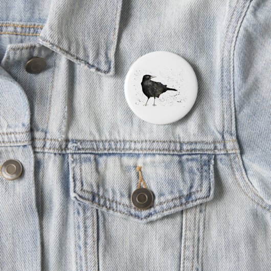 Krabbenrabe Vogel Knopf Button (Beispiel)
