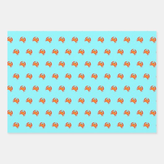 Krabbenrotes, heiß orange, einfach sauber, frisch geschenkpapier set (Vorderseite 3)