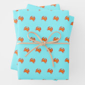 Krabbenrotes, heiß orange, einfach sauber, frisch geschenkpapier set (Beispiel)