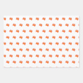 Krabbenrotes, heiß orange, einfach sauber, frisch geschenkpapier set (Vorderseite 3)