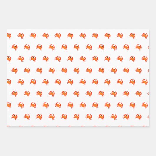 Krabbenrotes, heiß orange, einfach sauber, frisch geschenkpapier set (Vorderseite 3)