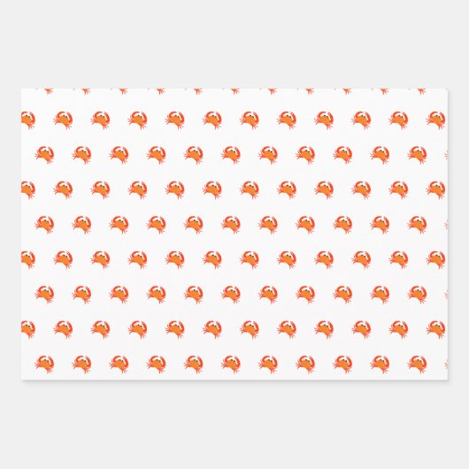 Krabbenrotes, heiß orange, einfach sauber, frisch geschenkpapier set (Vorderseite 2)