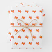 Krabbenrotes, heiß orange, einfach sauber, frisch geschenkpapier set (Beispiel)