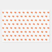 Krabbenrotes, heiß orange, einfach sauber, frisch geschenkpapier set (Vorderseite)