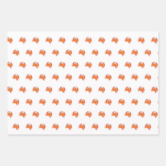 Krabbenrotes, heiß orange, einfach sauber, frisch geschenkpapier set (Vorderseite)